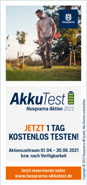 Husqvarna Akku Test Aktion